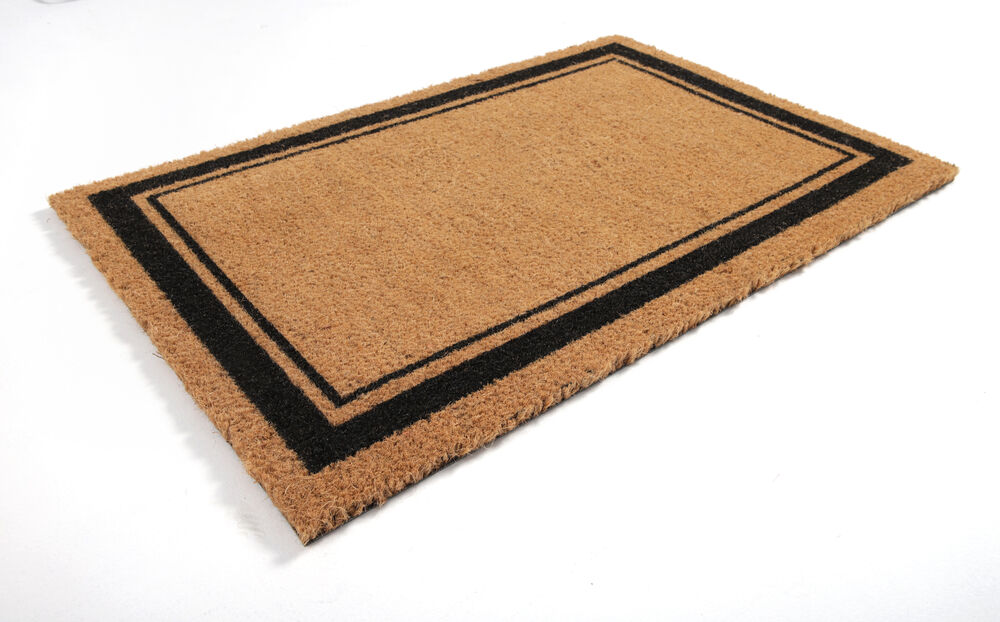 Capacho Fibra de Coco Moldura Bege 50x75cm Kapazi