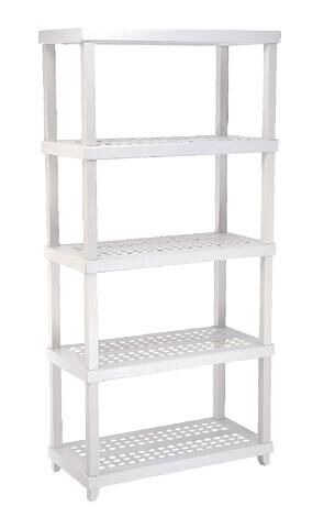 Estante p/250Kg c/5 Prateleiras Vig Branca 180x86,3x42,2cm