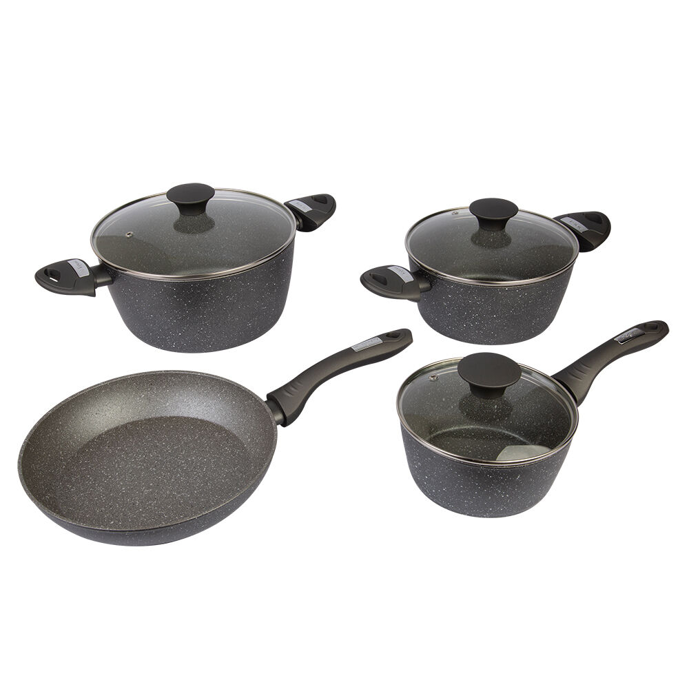 Jogo de Panela Antiaderente 4 Peças Mythos Cinza Casa&Ideia Tognana