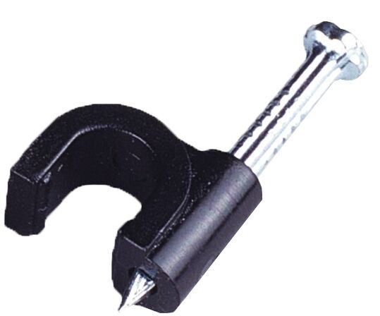 Fixador de Fio Coaxial 6mm Preto 20 Peças Bemfixa