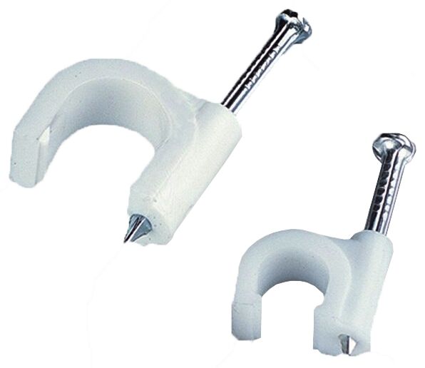 Fixador de Fio Coaxial 10mm Branco 10 Peças Bemfixa