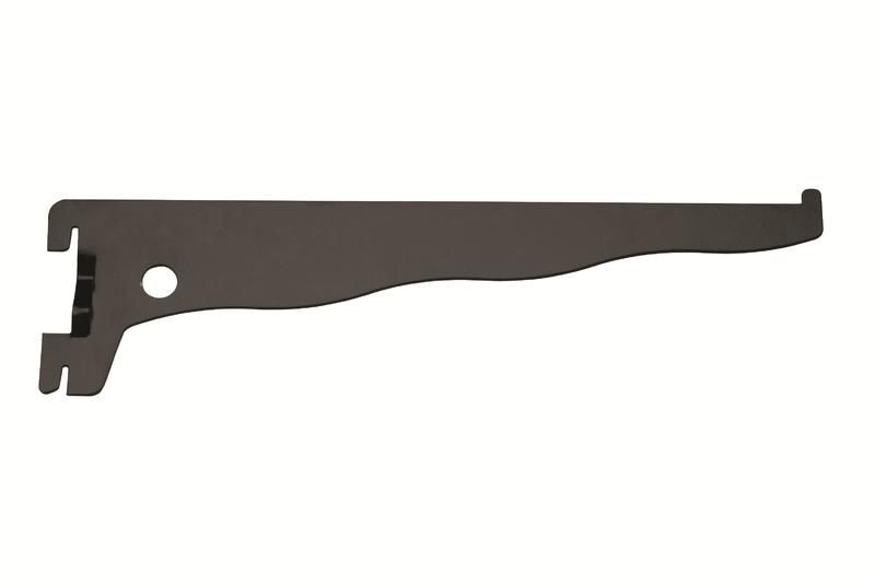 Suporte para Prateleira Aço Prat-K 20cm Trilho Simples Preto