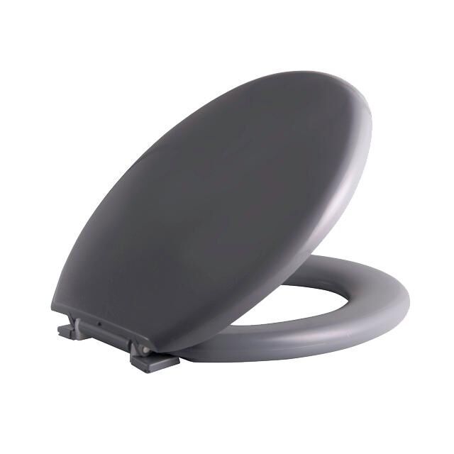 Assento Sanitário Poliéster Almofadado Convencional Cinza Astra
