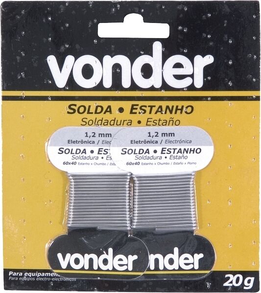 Estanho para Solda em Cartela Vonder 20gr