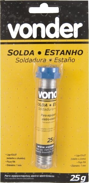 Estanho para Solda em Tubo Vonder 25g