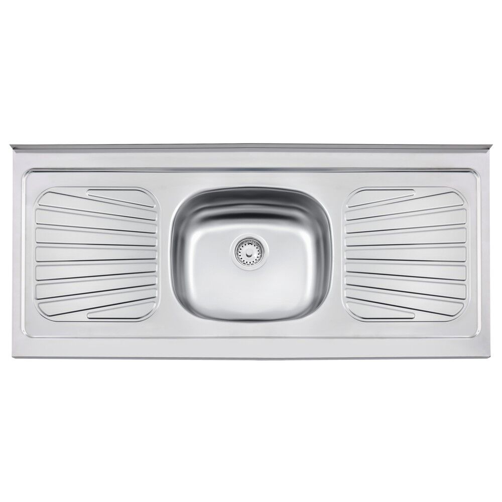 Pia de Cozinha com Válvula Standart Inox Polido 120x52cm Aço Inox Tramontina