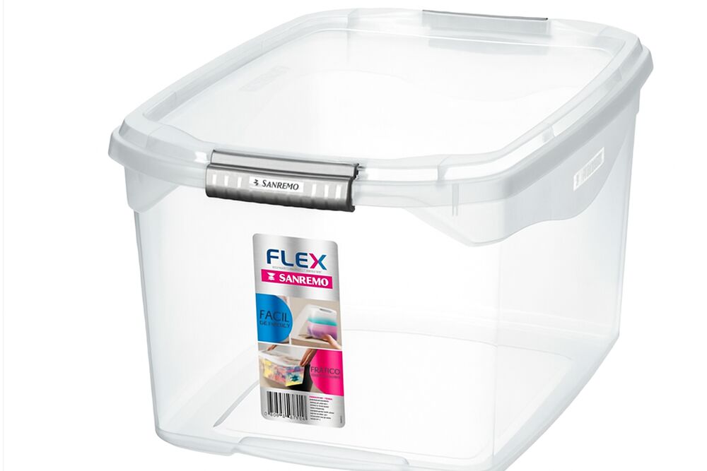 Caixa Plástica Flex 29L Cristal Sanremo
