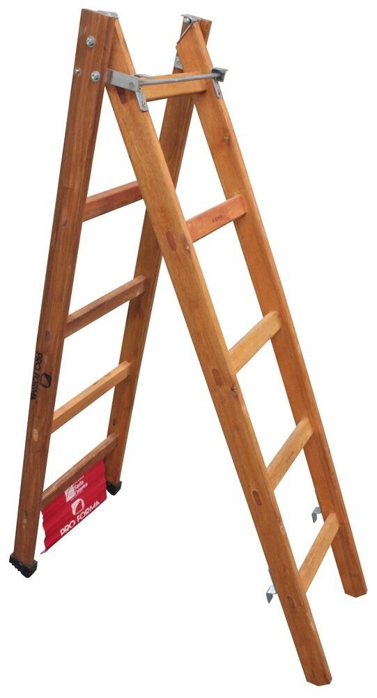 Escada Abre Estica 5 Degraus 1,5x2,2m Madeira Pro Forma