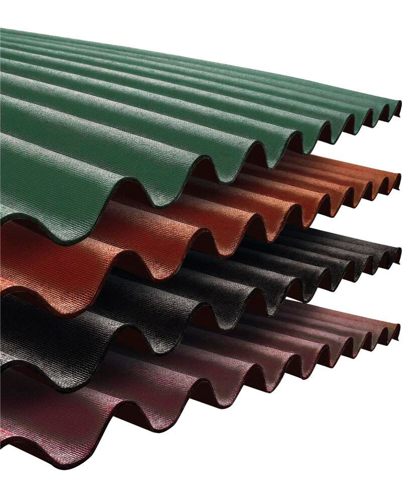 Telha Fibra Vegetal Ondulada 95x200cm 3mm Vermelha Onduline