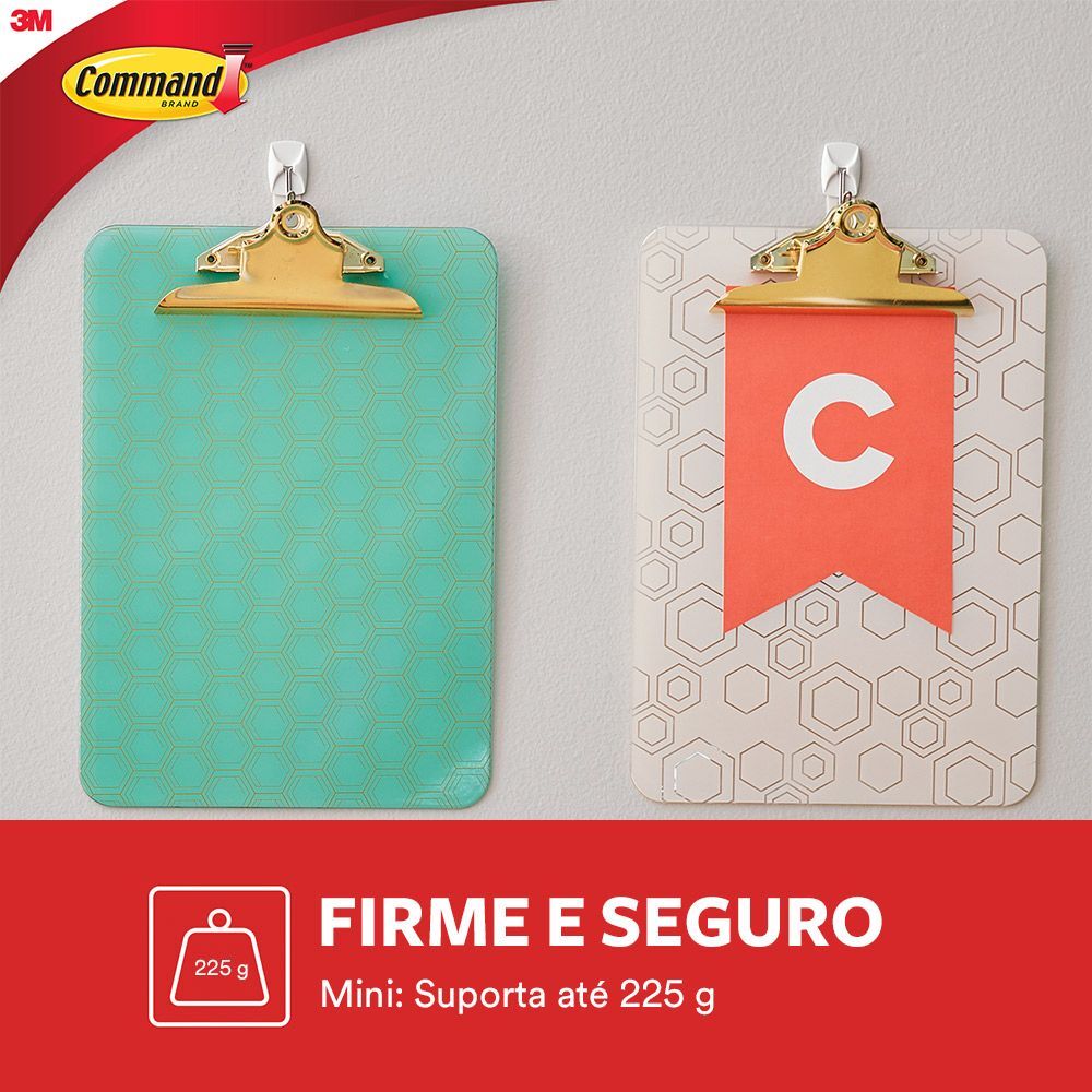 Gancho PVC Adesivo Command Utensílios 3M 3 Peças