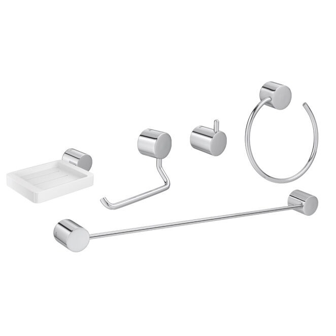 Kit de Acessórios para Banheiro Flex 5 Peças Cromado Deca