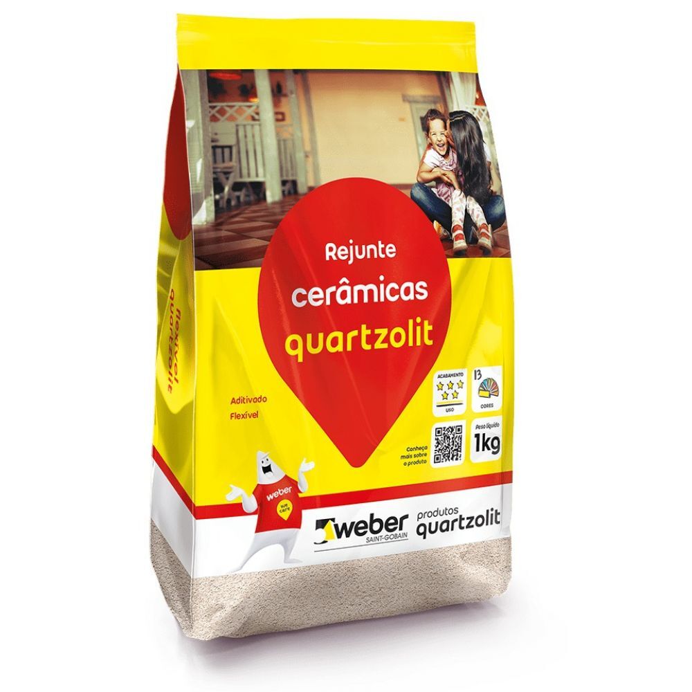 Rejunte Flexível Quartzolit Cinza Ártico 1kg