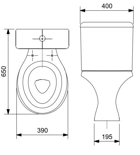 Vaso Sanitário com Caixa Acoplada Parati Acionamento Simples 6L Logasa