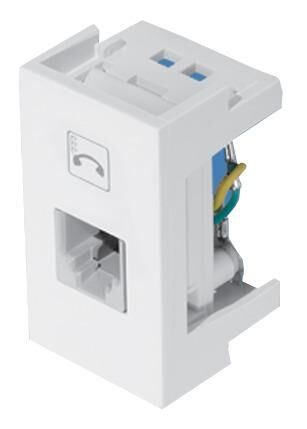 Módulo Tomada RJ11 Modulare/Evidence Branco Fame