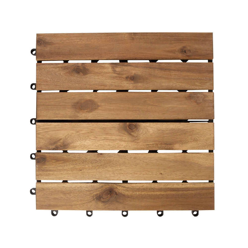 Deck Cassia 30x30x2cm 6 Ripas Natural Fosco Fascino