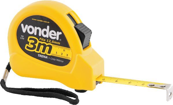 Trena de Aço 3m com Trava Amarela Vonder