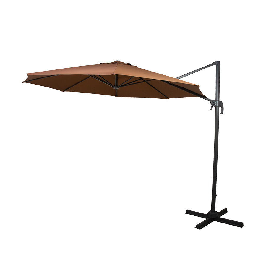 Ombrelone de Alumínio com Alavanca 3m Marrom Fascino