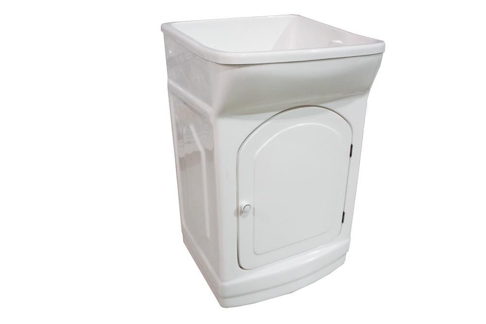 Tanque com Gabinete de Fibra 40L Simples Branco Hidrofama