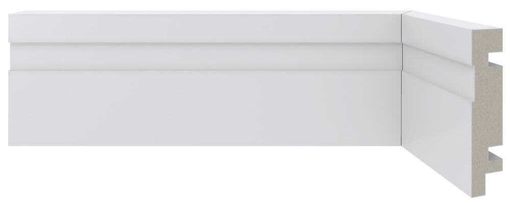 Rodapé Poliestireno Moderna 456 7cmx2,4m Branco Santa Luzia