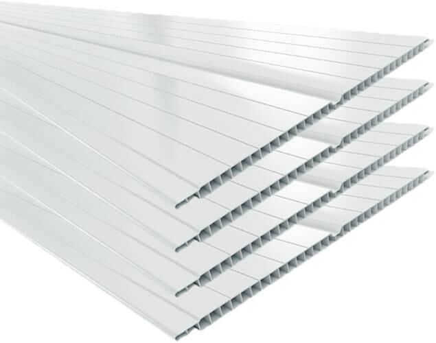 Forro PVC Frisado 8mmx20cmx6m Gemini Branco Neve Plastilit