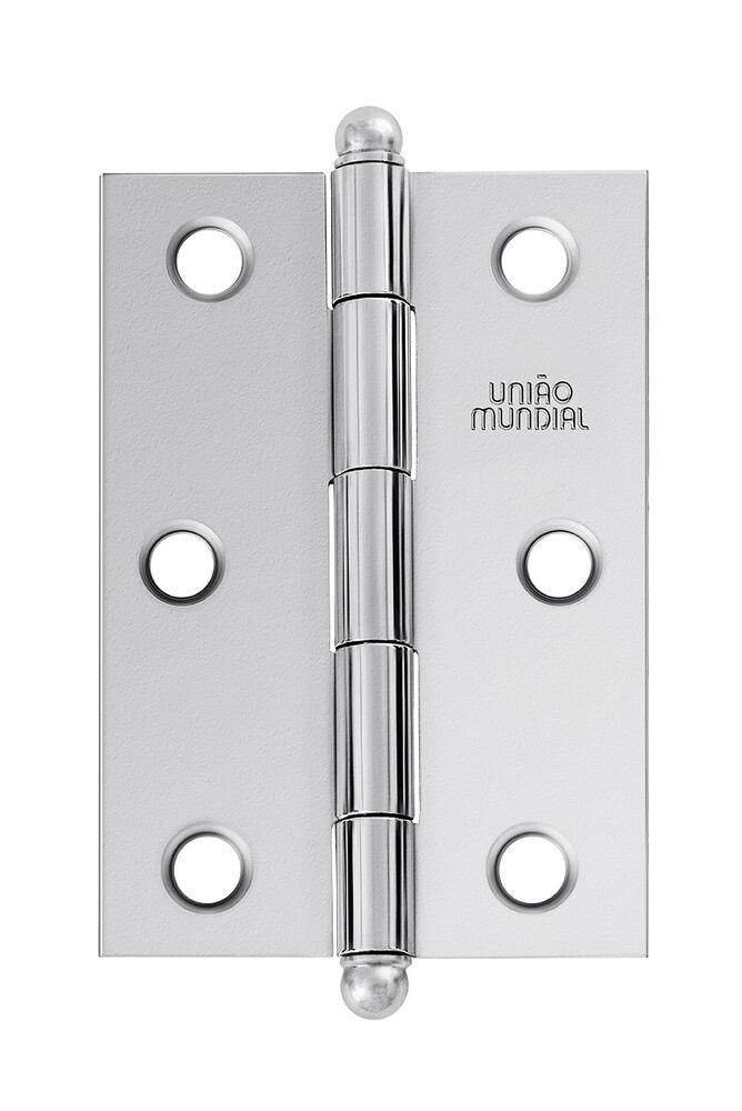 Dobradiça União Mundial 2x1.1/2'' Cromada