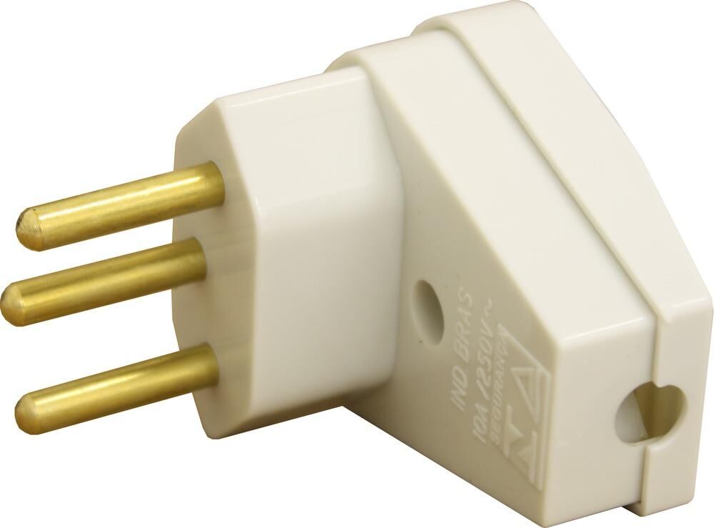 Plugue Fame 1 Módulo 2P+T 20A 250V~ Cinza