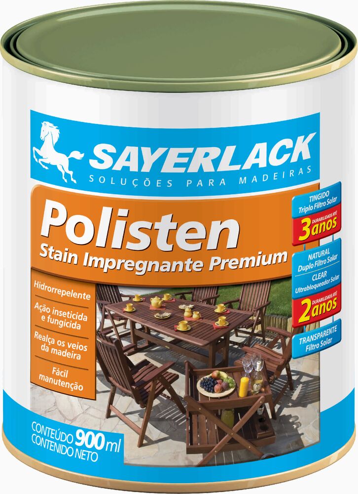 Stain 900ml Polisten Nogueira Acetinado Sayerlack