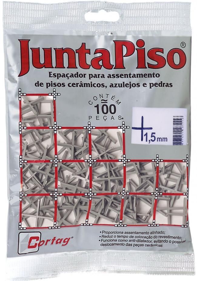 Espaçador Juntapiso Cortag 1,5mm 100 Peças