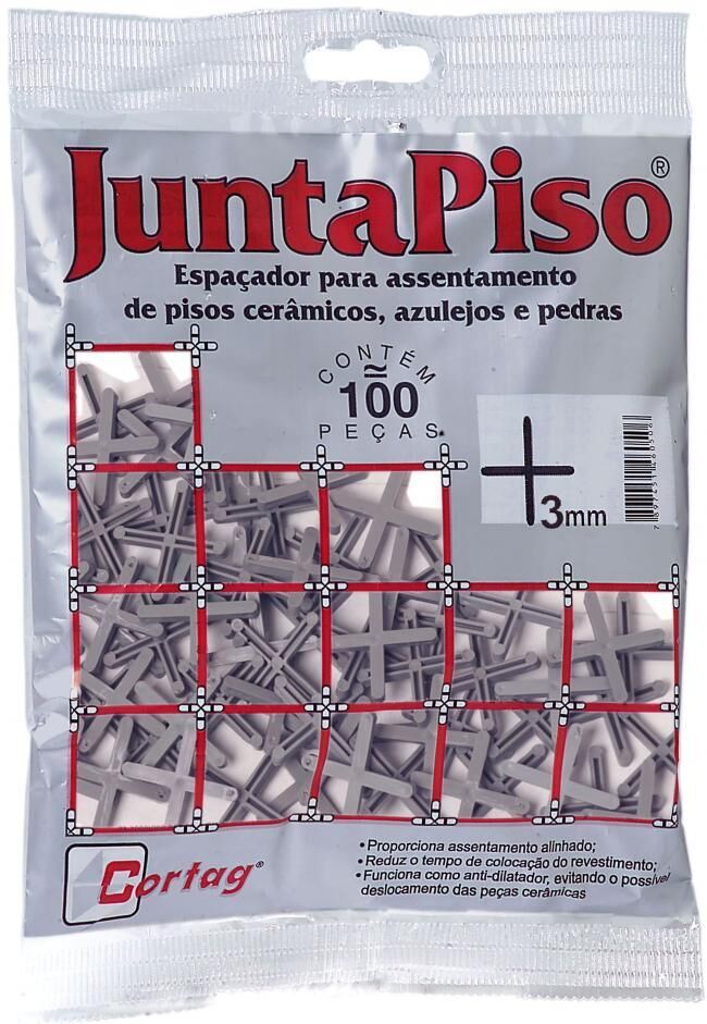 Espaçador Juntapiso Cortag 3mm 100 Peças