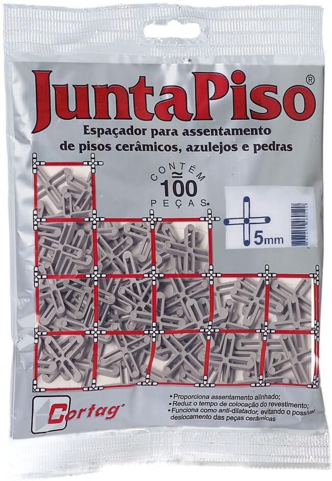 Espaçador Juntapiso Cortag 5mm 100 Peças