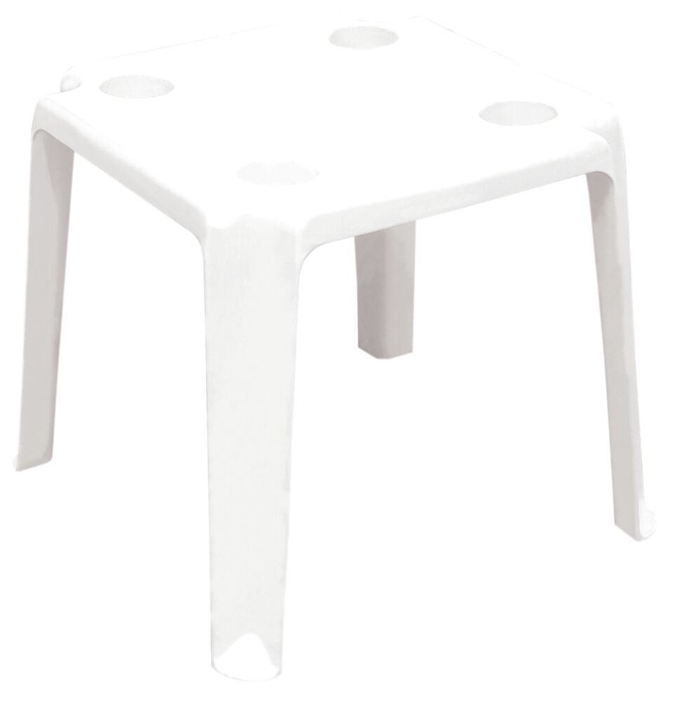 Mesa de Plástico Peruíbe 49,5cm Branco Tramontina