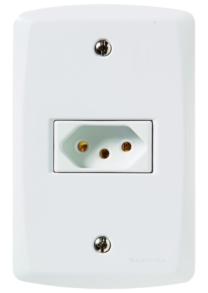 Conjunto Tomada Lux2 1 Módulo 2P+T 20A Branco Tramontina