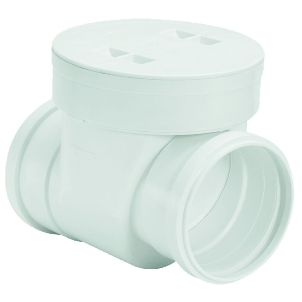 Válvula Retenção 100mm Pvc Esgoto Branco Amanco