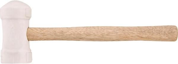 Martelo de Borracha Vonder 40mm Branco para Azulejista com Cabo de Madeira