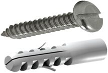 Bucha Universal com Parafuso 8mm 4 Peças Bemfixa