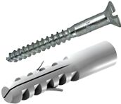 Bucha Universal com Parafuso 10mm BX6 Cabeça Chata 4 Peças 3739 Bemfixa