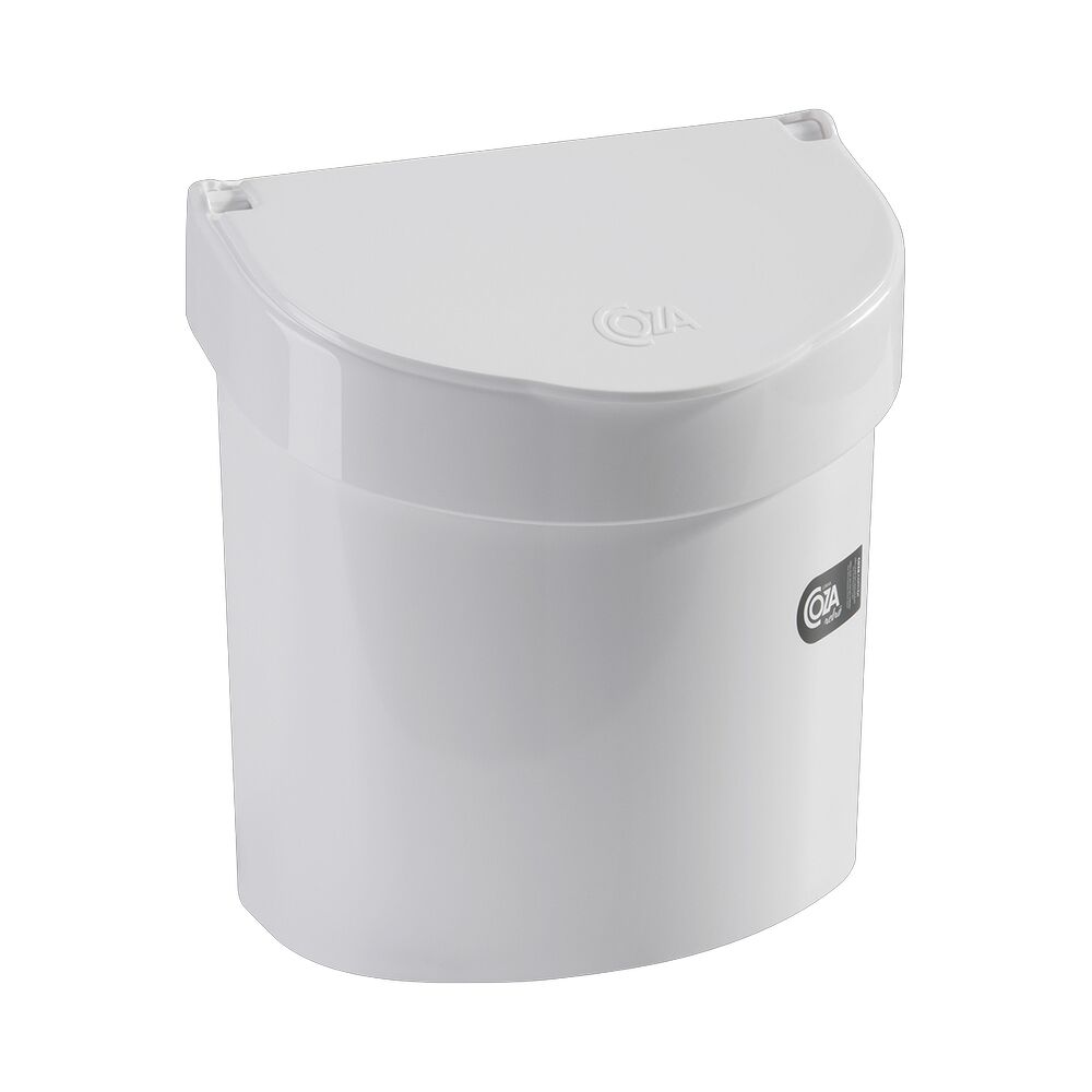 Lixeira de Plástico para Pia Brinox Retro 2,7L Branca