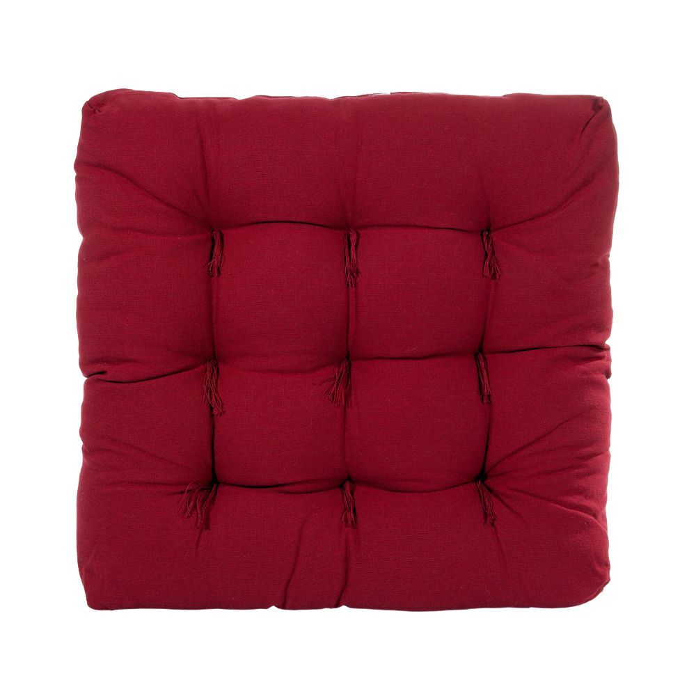 Almofada Artesanal Teares Futton 40x40cm Vermelho